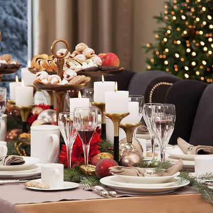 6 Packs 2.75x3.25 Inch White Pillar Candles, Unscented Dripless Non-Toxic Smokeless Clean Long Lasting Burning Cylinder Candles for Home Dinner Table Decoration Emergency Power Outage