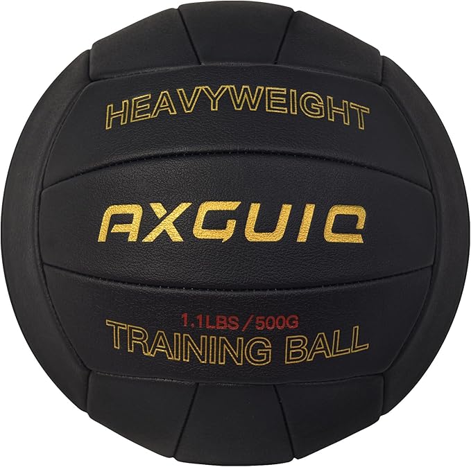 1.1LBS Heavy Weight Volleyball Official Size 5 Setter Training Volleyballs Training Practice,Leather Soft Grip Durability Weighted Volleyball Setting Trainer