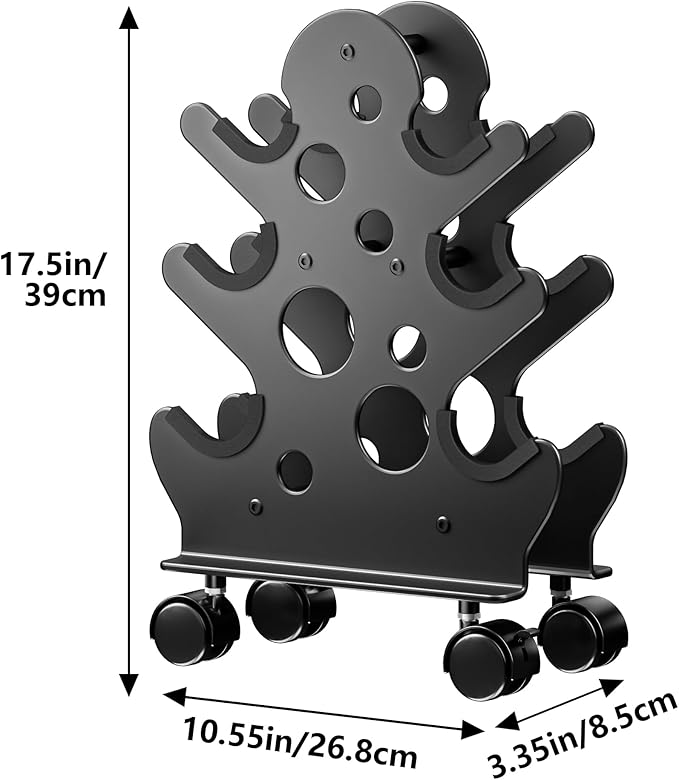 Dumbbell Rack Stand Only(Dumbbells Not Included) - Dumbbell Storage Rack with/without Wheels, Space Saver for Home Gym.