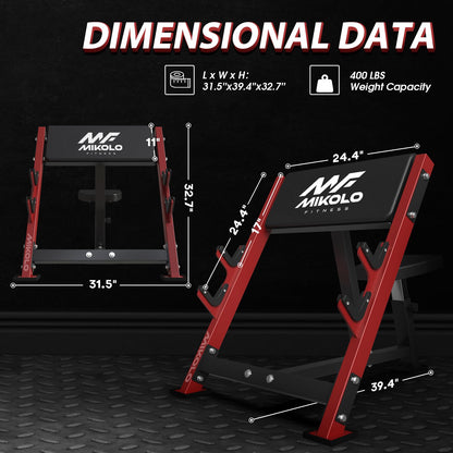 Mikolo Preacher Curl Bench, Seated Arm Isolated Barbell Dumbbell Bicep Station, Bicep Curl Machine