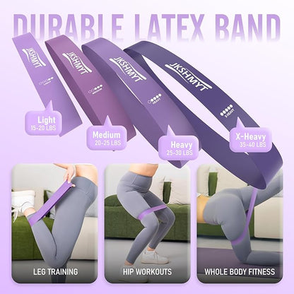 JKSHMYT Silicone Pilates Ring-14.5" Home Pilates kit with Padded Handles, Mini Ball, Resistance Bands, Guide & Bag, Better me Pilates Essentials Circle Set for Workouts Women