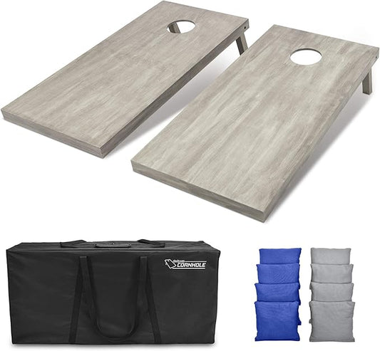 GoSports 4 ft x 2 ft Regulation Size Wooden Cornhole Boards Set - Includes Carrying Case and Bean