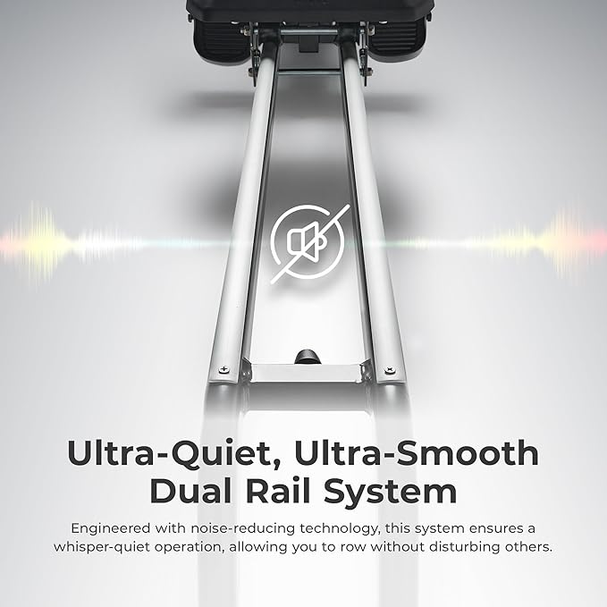 Sunny Health & Fitness Magnetic Rowing Machine for Home Exercise, Quiet & Smooth Rower with Compact Storage and Optional Free SunnyFit App Connectivity