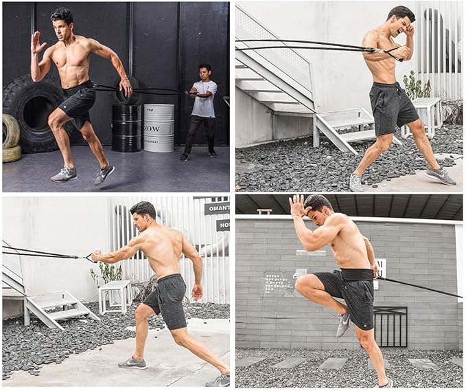 YNXing Dynamic Resistance Trainer Acceleration Speed Elastic Cord for Resistance Training to Improve Strength, Power, and Agility