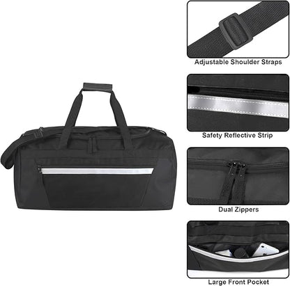 40 Liter, 22 Inch Reflective Duffle Bag with Shoulder Strap for Men, Women, Travel