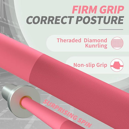 Egles Kids Barbell 5.5LB Mini Barbell Bar 4ft for Kid Women & Beginners Weighted Bar - Compatible with 2-Inch Weight Plates, for Strength Training Gym Weight Lifting, Multi-Color Training Bar