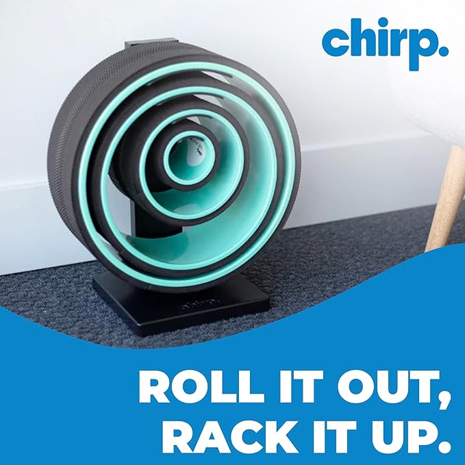 Chirp Wheel Rack - Storage for Muscle Massage Rollers, Secure & Easy Storage for All 4 Roller Sizes (Wheels Not Included)