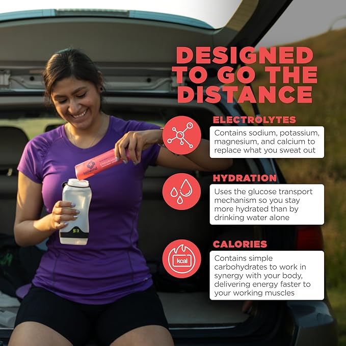 Tailwind Nutrition Endurance Fuel, Carbohydrate & Electrolyte Sports Drink Mix Powder, Gluten-Free, Vegan, Raspberry Buzz, 50 Servings (Caffeinated)