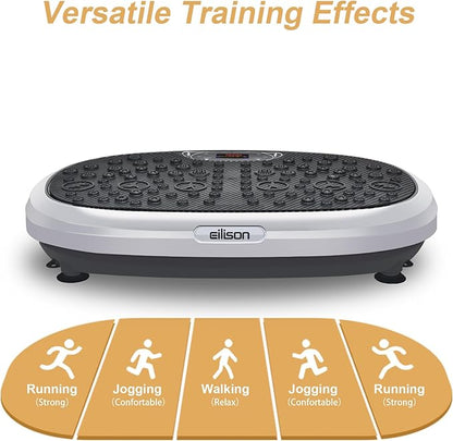EILISON FitMaxx 3D XL Vibration Plate Exercise Machine - Whole Body Workout Vibration Platform w/Loop Bands - Lymphatic Drainage Machine for Weight Loss, Shaping, Wellness, Recovery