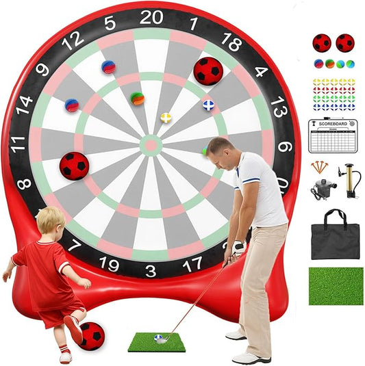 Inflatable Soccer Dart Board, Giant Kick Darts,Indoor Outdoor Lawn Yard Games for Kids Adults