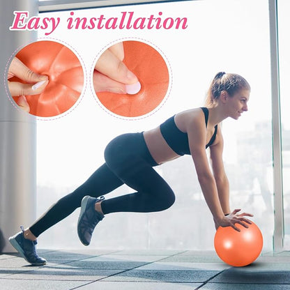 Aoriher 10 Pieces 9 Inch Exercise Pilates Ball Yoga Therapy Core Ball for Yoga Stability Barre Training Stretching Physical Posture Training Gym
