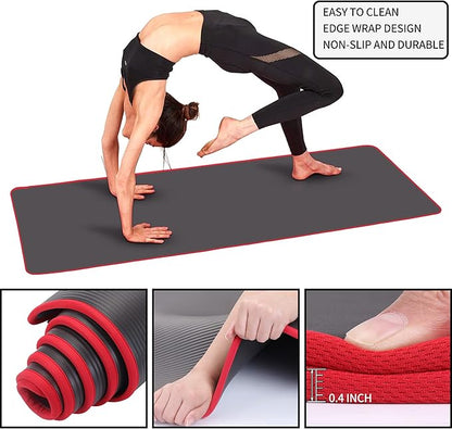 Yoga Mat Set for Beginners,Yoga Mat with Carrying Strap,Yoga Blocks 2 Pack with Yoga Strap,Yoga Ball,Ankle Puller,11-Piece Yoga Kits and Sets for Beginners,Yoga Starter Kit for Women Men