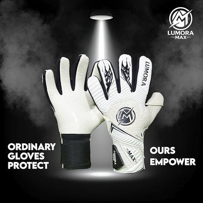 Goalkeeper Gloves-Professional Negative Cut Goalie Gloves with Contact Max Grip, 4mm Foam Padding & Airprene Backhand| No Finger Save, All-Weather Performance. Sizes (7-10)