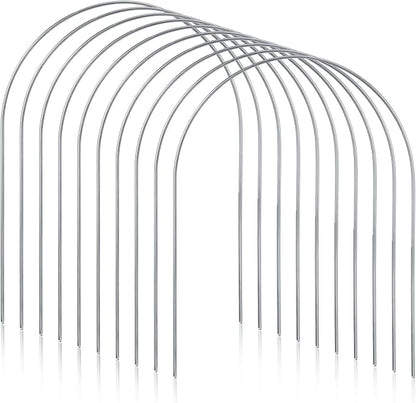 Deekin Set of 9 Croquet Wickets Replacement for Croquet Metal Hoops with Galvanized and Plastic Coating for Family Lawn Backyard Outdoor Game(U Shape)