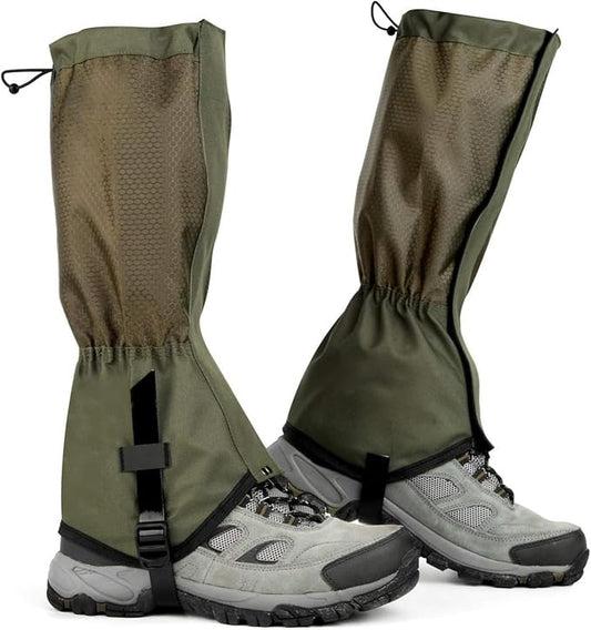 Adjustable Snake Gaiters for Men Women,Snow Boot Guard Gators,Shoe Gaiters,Waterproof Hiking Gaiters for Hunting,Running,Snow,Mountain Climbing,Yard Work