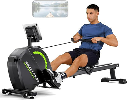 Dripex Rowing Machines for Home Use, Rowing Machine Magnetic Rower, 16 Levels of Workout Resistance, Max 350 LBS, Dual Slide Rail, Bluetooth App Compatible, LCD Monitor, Row Machine for Gym Exercise