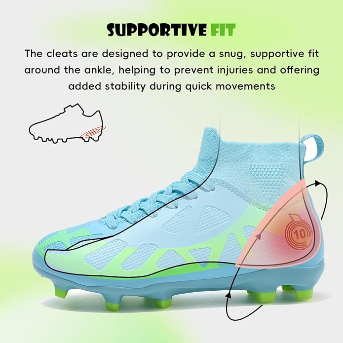 Soccer Cleats Kids Boys Girls Athletic Outdoor Football Shoes