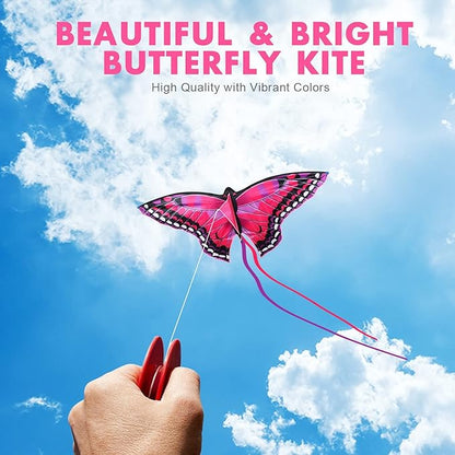 TOY Life Kites for Kids Ages 4-8 8-12, Large Butterfly Kites for Adults and Toddlers Age 3-5, Outdoor Toy Games Beach Kite Easy to Fly for Girls Boys