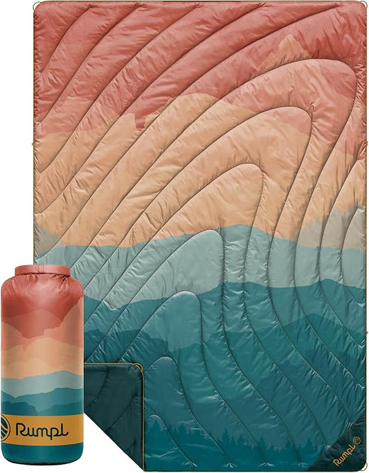Rumpl Original Puffy Blanket - Warm, Water-Resistant Camping Blanket with 100% Recycled Synthetic