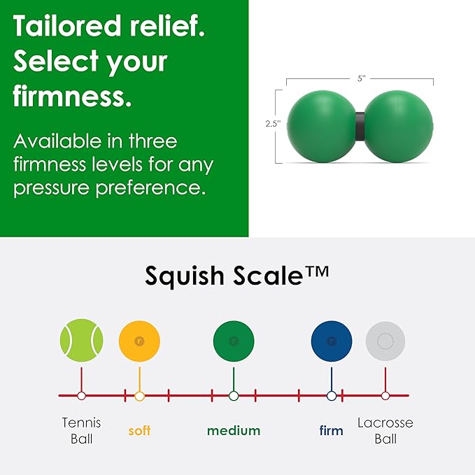 Rodo 2-in-1 Medium Peanut & Lacrosse Ball Roller | Deep Tissue Massage Tool for Fascia, Plantar Fasciitis, HIPS & Back | Mobility & Recovery Roller | Compact, Travel-Friendly, Pilates, Therapy Ready