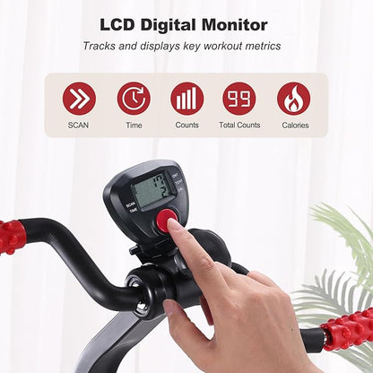 Pedal Exerciser Bike for Seniors, Hand Arm Leg and Knee Peddler Exercise Equipment, Elderly Recovery Home Exercise Bike for Total Body, Great Gift for Elderly Rehab