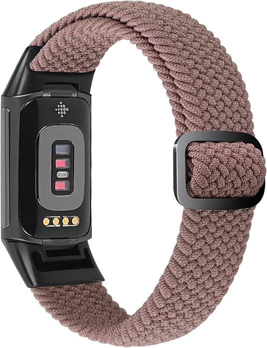 Braided Band Compatible with Fitbit Charge 6/Fitbit Charge 5, Soft Nylon Solo Loop Adjustable Replacement Wristband for Women Men