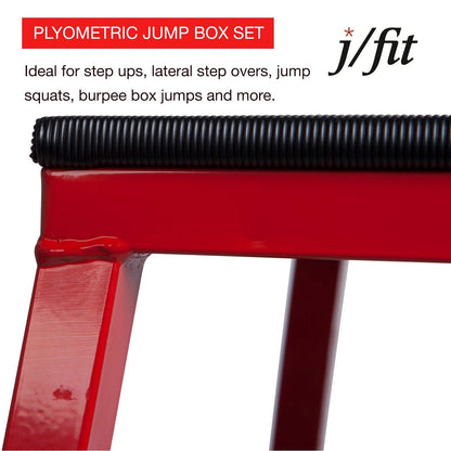JFIT Plyometric Jump Box - Commercial Grade Steel - 18" Height (Single Plyo Box)