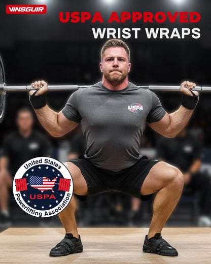 VINSGUIR Wrist Wraps for Weightlifting, [USPA Approved] 21'' Lifting Straps for Wrist Support with