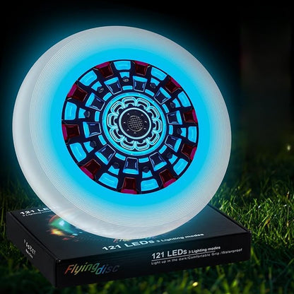 49LEDs Flying Disc with 16 Million Color RGB, 3 Modes+Rechargeable+Waterproof+175g, Cool Sports and Outdoors for Parks/Camping/Beach/Backyards,Easter & Birthday Gifts for Teens/Kids/Adults