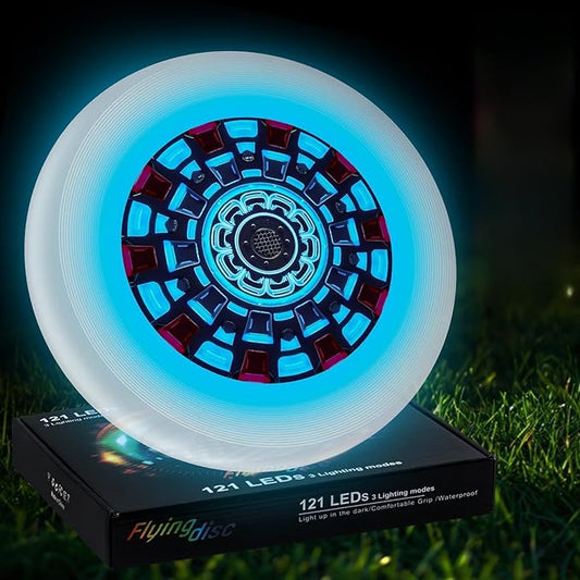 49LEDs Flying Disc with 16 Million Color RGB, 3 Modes+Rechargeable+Waterproof+175g, Cool Sports and Outdoors for Parks/Camping/Beach/Backyards,Easter & Birthday Gifts for Teens/Kids/Adults