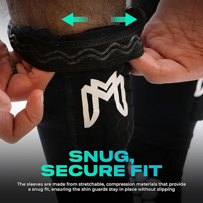 Mini Shin Guards Soccer – Built in Shin Pad Sleeves for Mens, Women, Teens - Small Shin Guards - Lightweight, Breathable Shin Defender Leg Protection