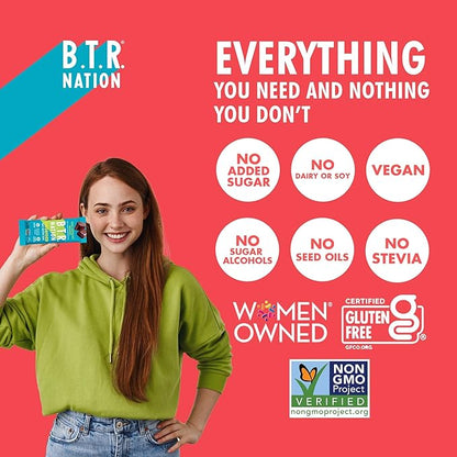 B.T.R. Nation Superfood Keto Protein Bars, Plant Based Vegan - Cinnamon Cookie Dough & Dark Chocolate Brownie | 12 Pack of Each | Low Carb, GF & Calorie, No Sugar Alcohols, Boosted with Superfoods