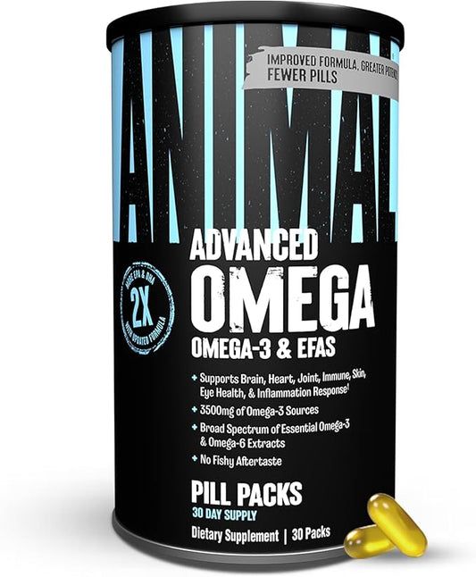 Animal Advanced Omega 3 Fatty Acids - 3500mg EPA DHA Fish Oil Omega 3 Supplement for Women & Men