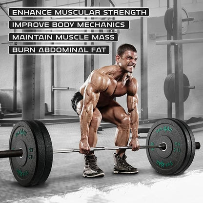 Yes4All 2" Bumper Plate, 10-190 LB Olympic Rubber Weight Plate with Steel Hub for WeightLifting, Strength Training, Home Gym, Less Impact, Absorb Bounce & Shock, Multiple Options