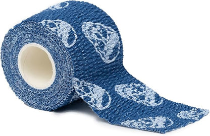 Gymreapers Hook Grip Weightlifting Tape (3 Pack) Premium Adhesive Thumb Skull Tape for Finger Protection, Powerlifting, Exercise & Cross Training - Athletic Sweat Proof Tape