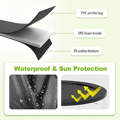 Trampoline Pad, 10ft 12ft 14ft Trampoline Replacement Safety Pad, Waterproof and Tear-Resistant Safety Spring Cover Round Frame Pad