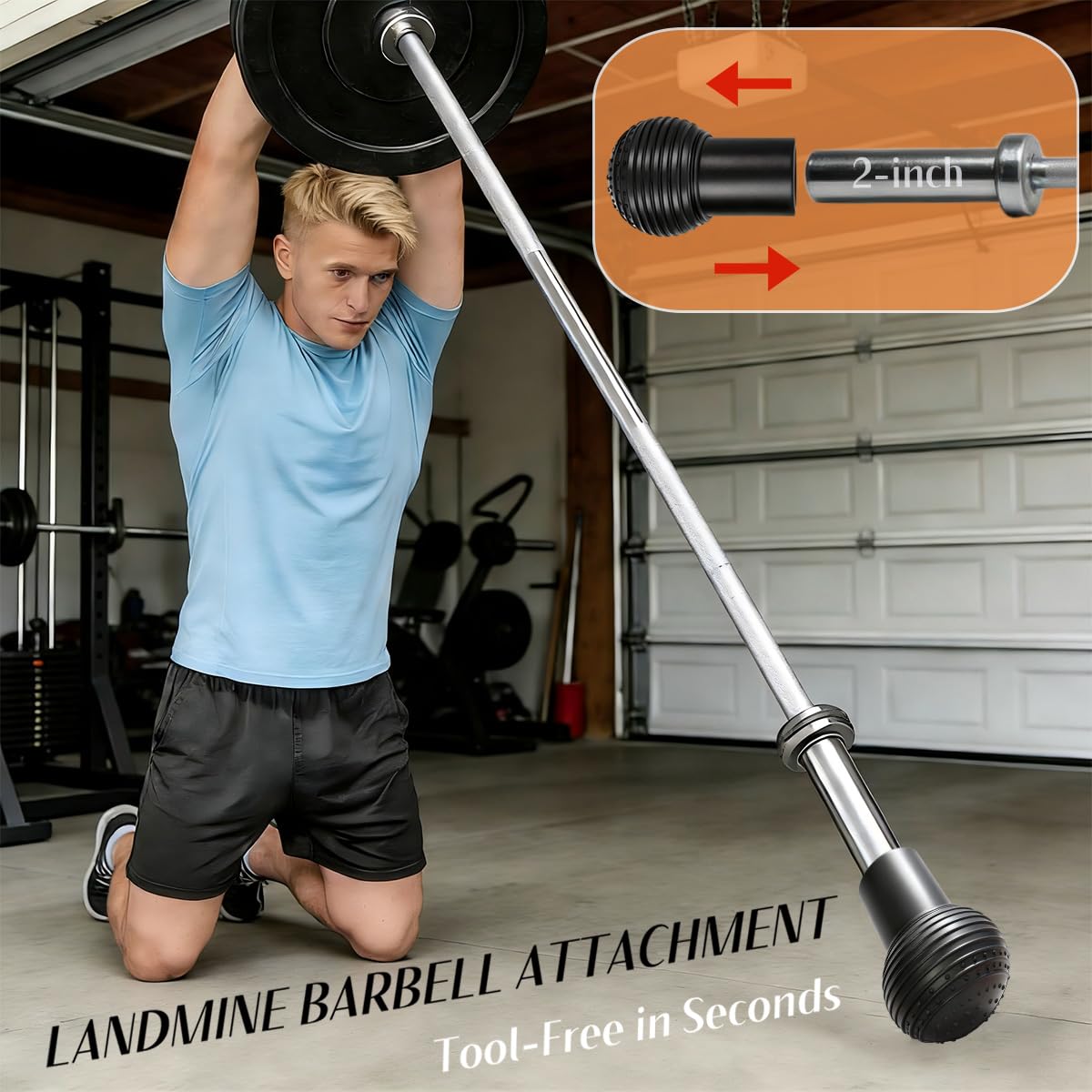 SerniaXin Landmine Attachment for Barbell, Fits 2 Inch Olympic Bars