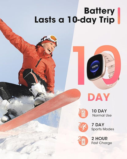 Fitness Trackers for Women Smart watch: Fitness Watch with Blutooth Call 24/7 Heart Rate SpO2 Sleep Monitor IP68 Waterproof 120+ Sport Mode Activity Trackers Compatible iPhone Android Phones (3 Bands)