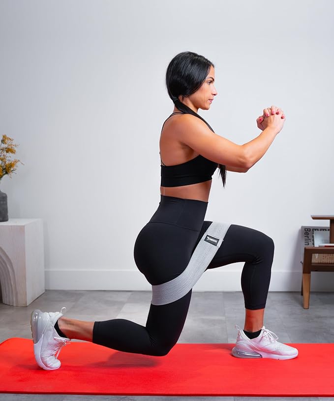 DMoose Fitness Fabric Resistance Bands for Full Body Exercises - Non-Slip Thick Cloth Stretch Band for Squats, Lunges & Bicep Curls - Long Resistance Bands for Working Out - Booty Band for Men & Women