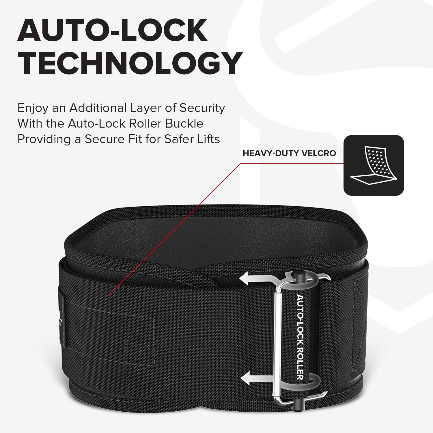 Weight Lifting Belt For Men and Women - 6 Inch Auto-Lock Weightlifting Back Support, Back Belt for