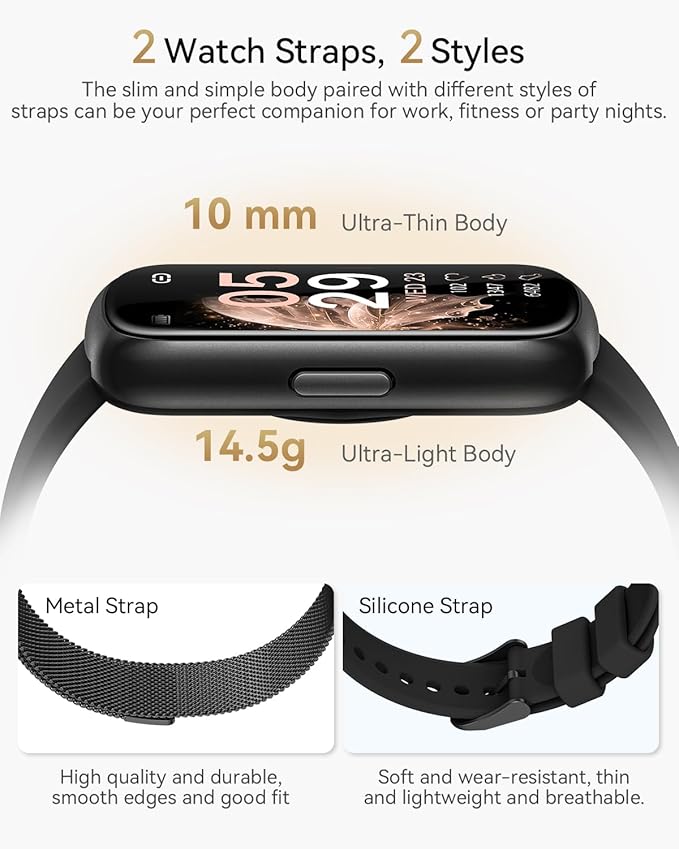 Activity & Fitness Tracker, 24/7 Heart Rate Monitor Smart Watches for Women/Men, Fitness Watches for Women/Men with Step Tracker and Sleep Tracker, IP68 Waterproof Watch for Android Phones/iPhones