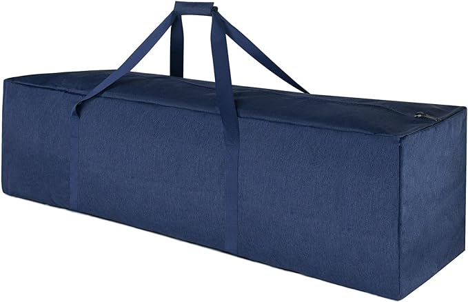 TOPDesign 46 Inch Extra Large Zippered Duffel Bag for Travel Camping Sports Equipment Storage, Waterproof Foldable Luggage Bag with Padded Handles