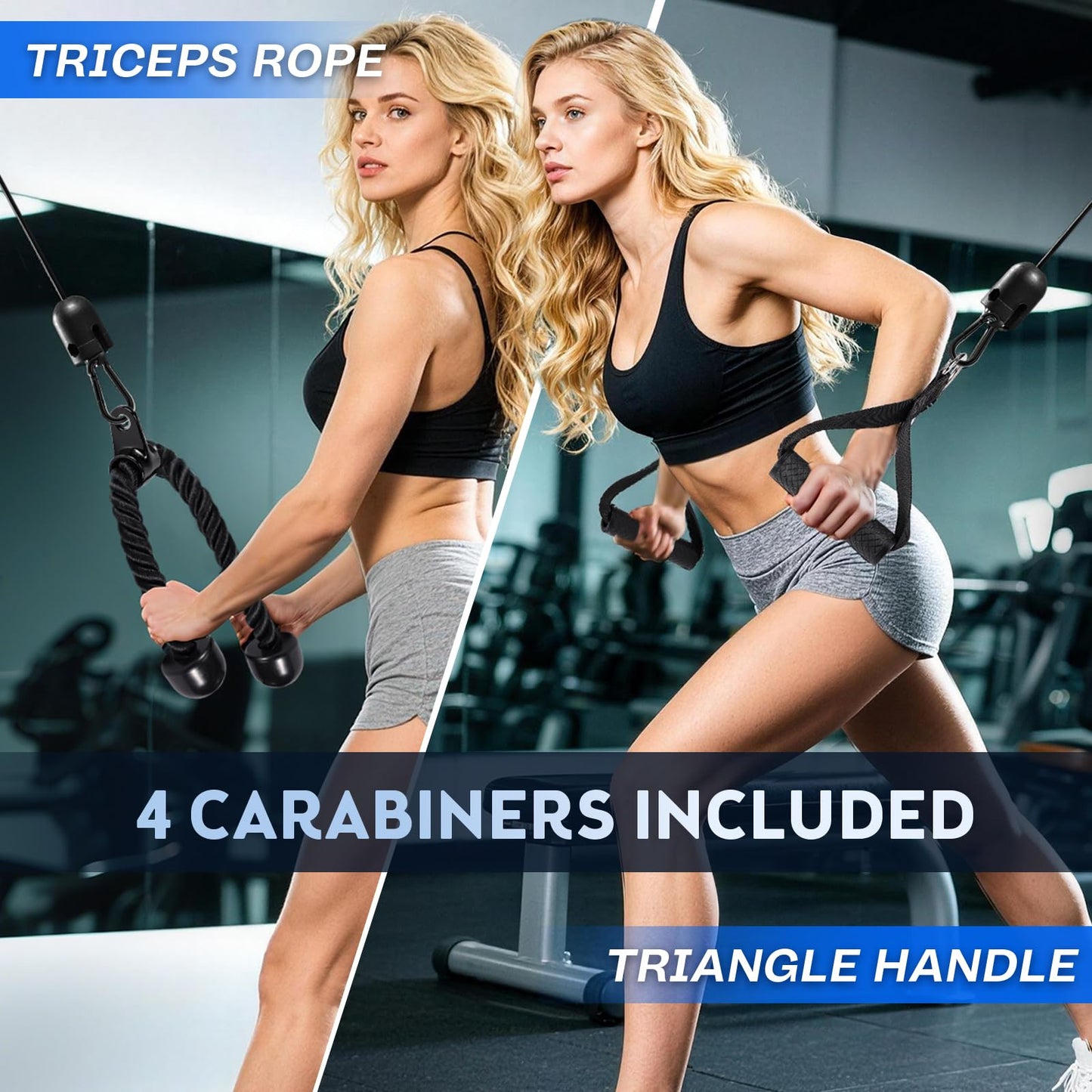 10-in-1 Cable Machine Attachments Set, LAT Pulldown Attachments Cable Accessories for Home Gym