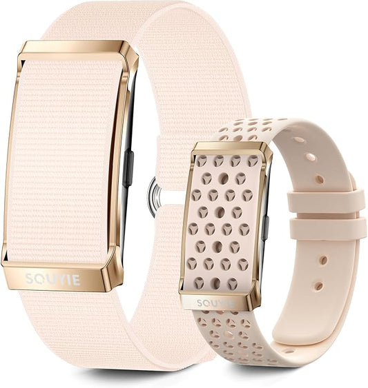 Smart Bracelet for Women, Wearable Health Activity Fitness Trackers, 24/7 Continuous Heart Rate/Blood Pressure/HRV/Stress Monitor, 24H Sleep Tracker, 170+ Sports Modes Smart Band with Free APP 2 Bands