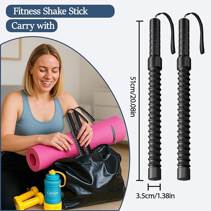 Ropeless Battle Ropes for Exercise Workout, Cordless Jump Rope, Portable Workout for Home Gym, Exercise Battle Ropes for HIIT Workouts, Low-Impact Cardio Training (2 Ropes)