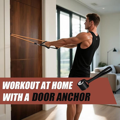 WHATAFIT Resistance Bands, Exercise Bands，Resistance Bands for Working Out, Work Out Bands with Handles for Men and Women Fitness, Strength Training Home Gym Equipment