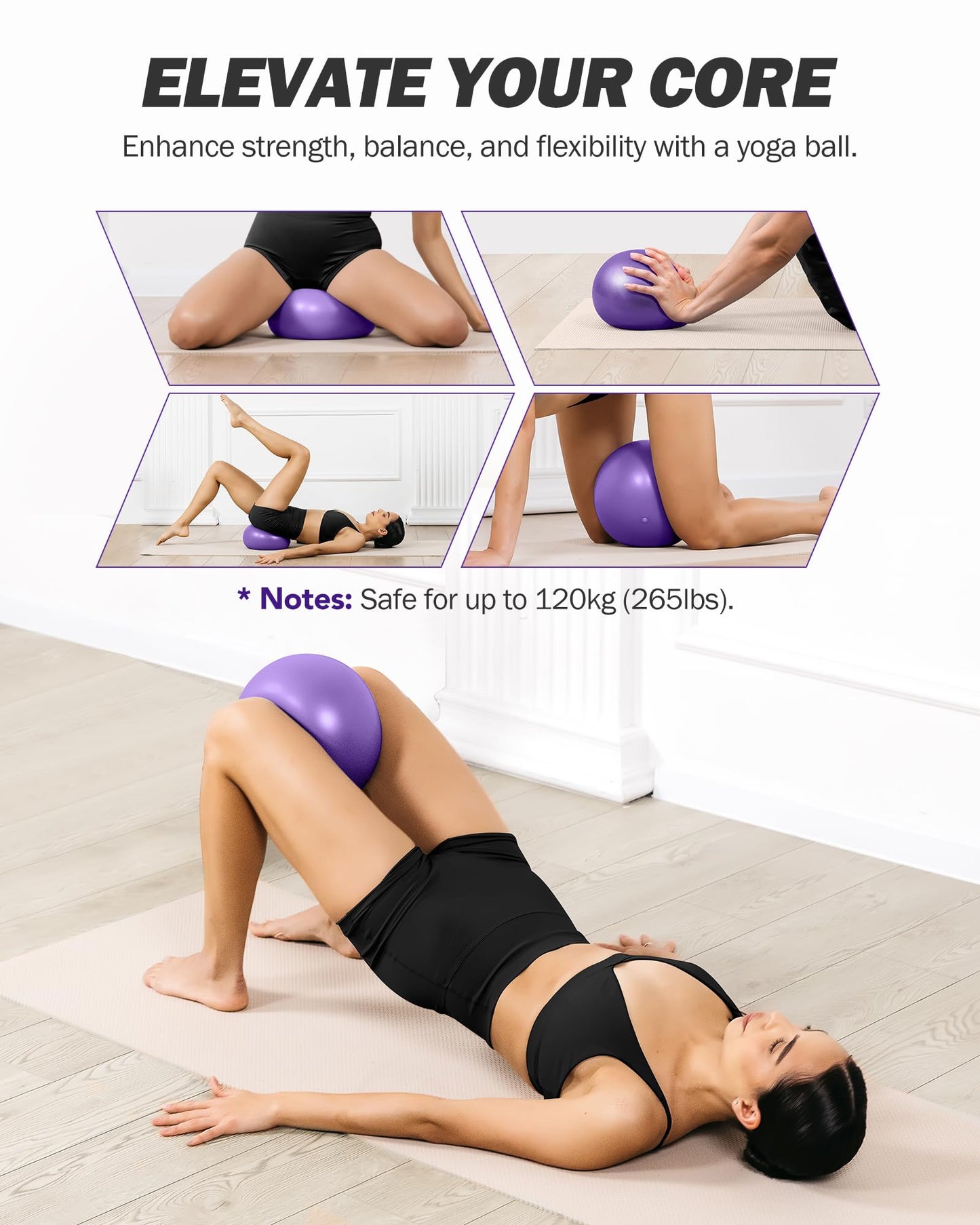 ALongSong Upgraded Pilates Bar Kit with Resistance Bands Natural Latex, Heavy-Duty Stainless Steel