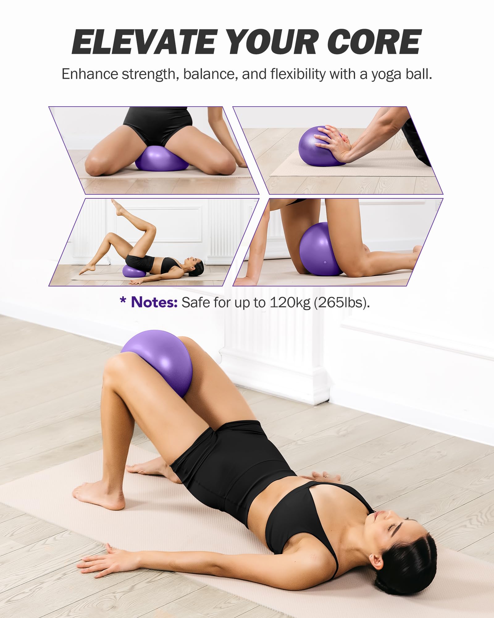 ALongSong Upgraded Pilates Bar Kit with Resistance Bands Natural Latex, Heavy-Duty Stainless Steel