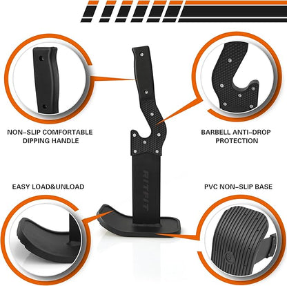 RITFIT Deadlift Jack/Barbell Jack Unload 660LB Barbell Stand With Non-slip Handle and Base, Perfect for Deadlift and Powerlifting