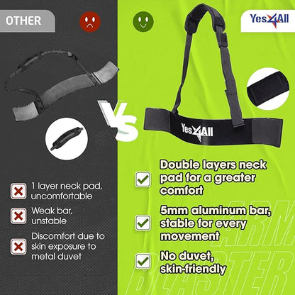 Yes4All Arm Blaster for Biceps & Triceps Dumbbells, 2-Layers Neck Cushion Bicep Curl Support Isolator for Body Building, Strength Training, and Muscle Gain